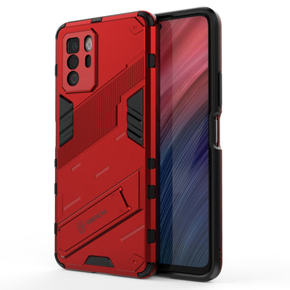 Xiaomi Redmi Note 10 Pro 5G Shockproof Phone Case - Punk Armor 2-in-1 PC + TPU with Invisible Holder