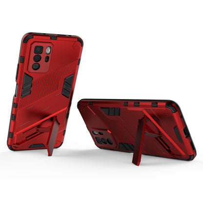 Xiaomi Redmi Note 10 Pro 5G Shockproof Phone Case - Punk Armor 2-in-1 PC + TPU with Invisible Holder