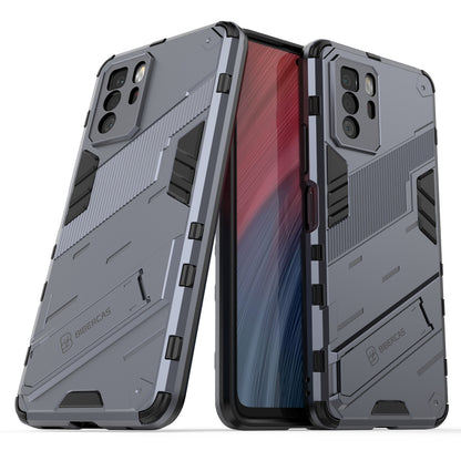 Xiaomi Redmi Note 10 Pro 5G Shockproof Phone Case - Punk Armor 2-in-1 PC + TPU with Invisible Holder