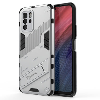 Xiaomi Redmi Note 10 Pro 5G Shockproof Phone Case - Punk Armor 2-in-1 PC + TPU with Invisible Holder