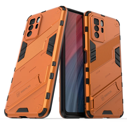 Xiaomi Redmi Note 10 Pro 5G Shockproof Phone Case - Punk Armor 2-in-1 PC + TPU with Invisible Holder