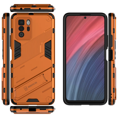 Xiaomi Redmi Note 10 Pro 5G Shockproof Phone Case - Punk Armor 2-in-1 PC + TPU with Invisible Holder