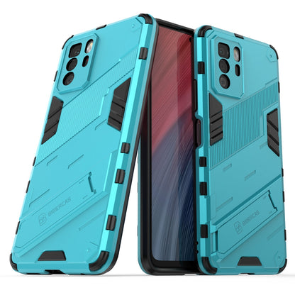 Xiaomi Redmi Note 10 Pro 5G Shockproof Phone Case - Punk Armor 2-in-1 PC + TPU with Invisible Holder