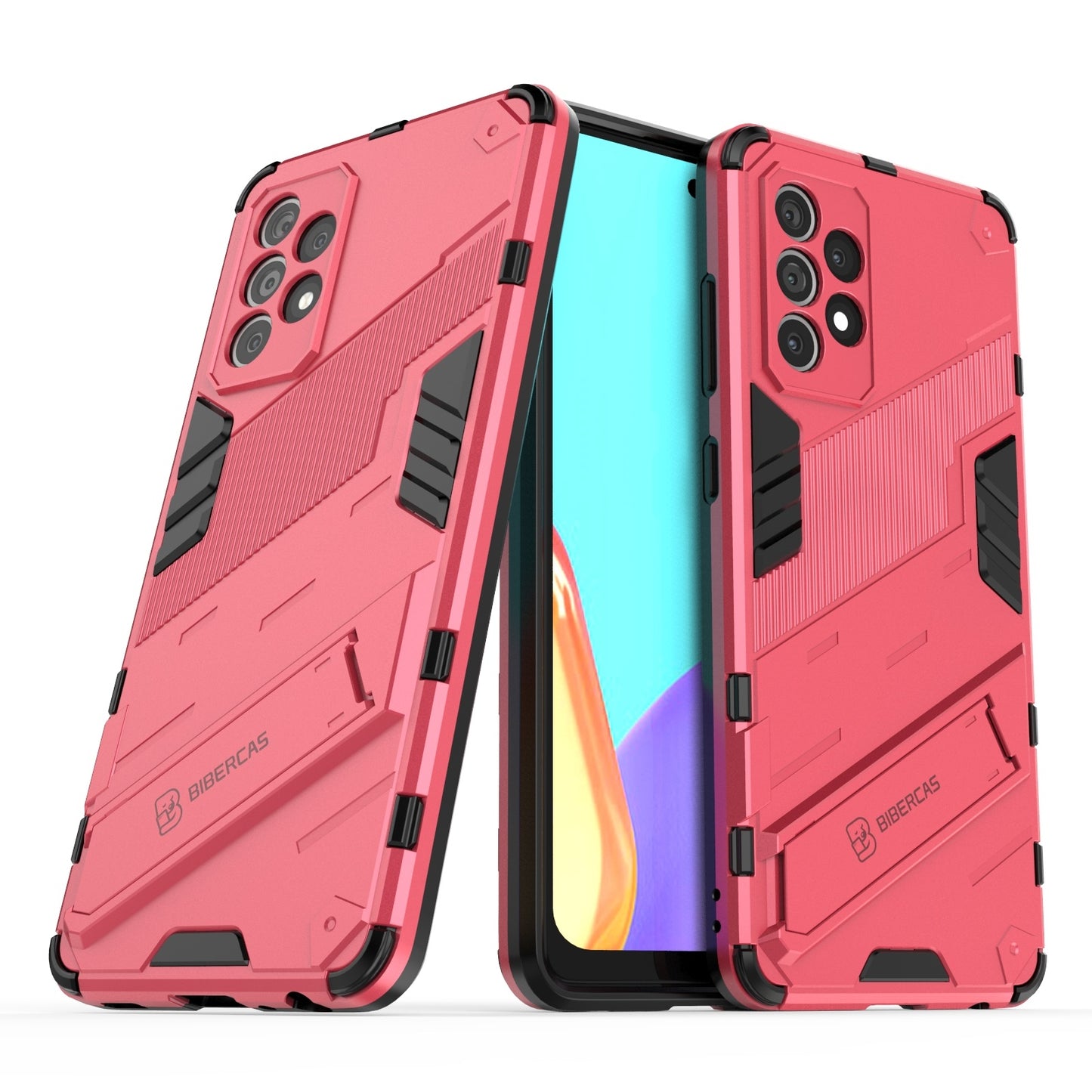 Samsung Galaxy A52 5G Shockproof Phone Case - Punk Armor 2-in-1 PC + TPU with Invisible Holder