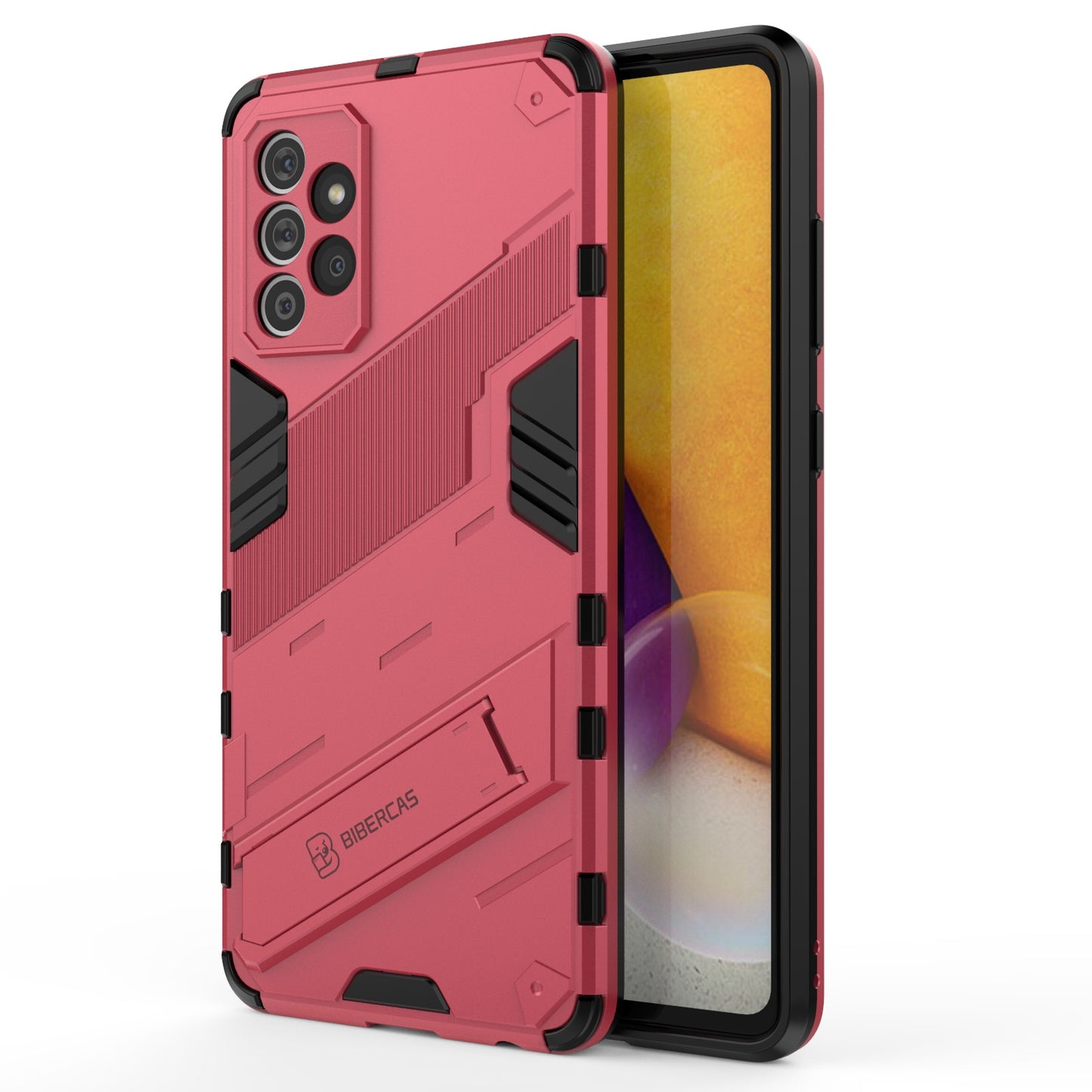 Samsung Galaxy A72 5G/4G Shockproof Phone Case - Punk Armor 2-in-1 PC + TPU with Invisible Holder