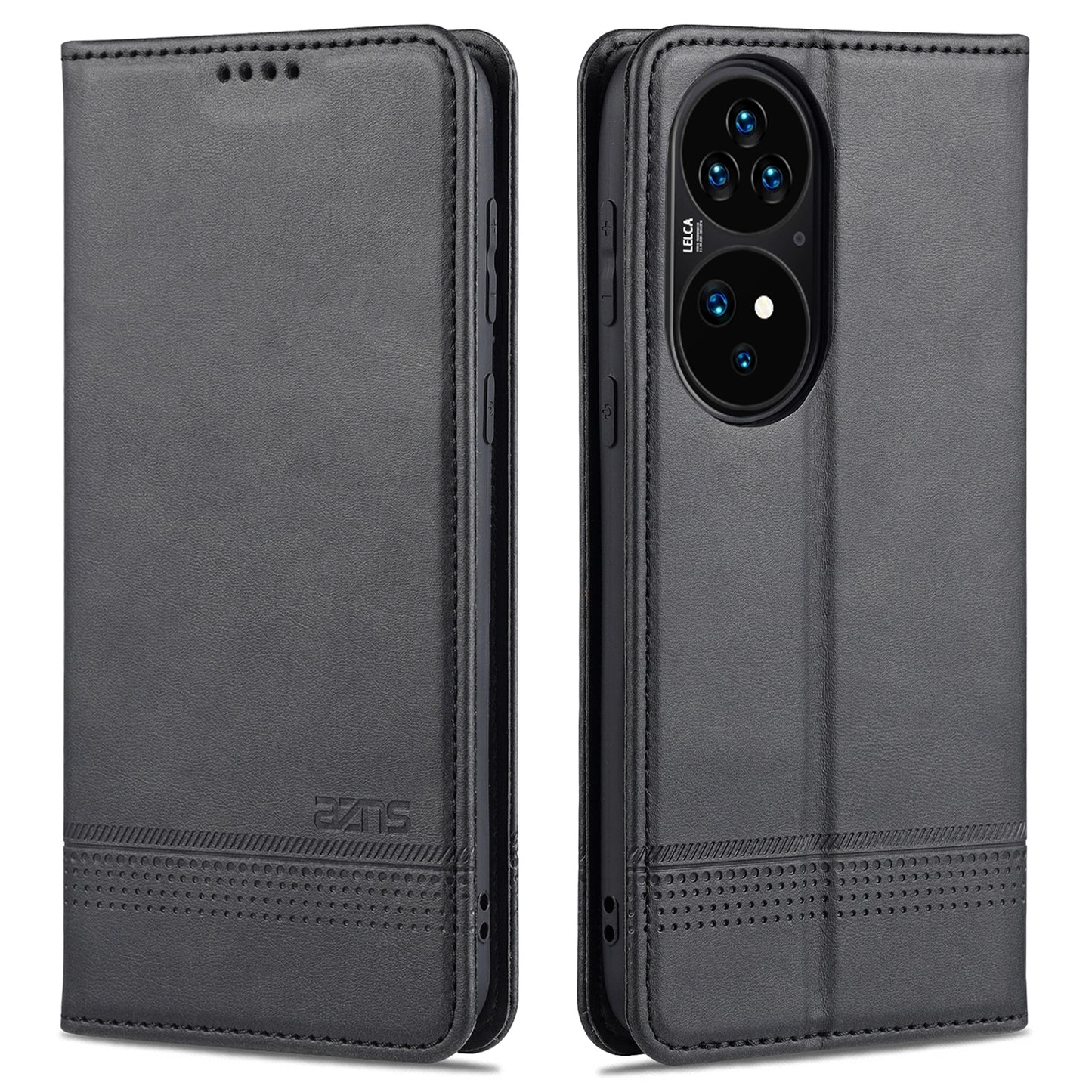 Huawei P50 Leather Wallet Case with Card Holder & Magnetic Closure