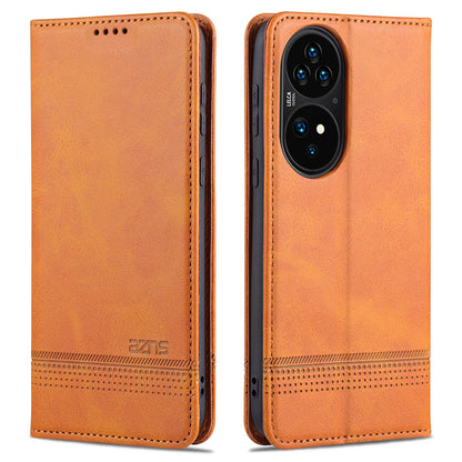 Huawei P50 Pro Leather Wallet Case with Card Holder & Magnetic Closure