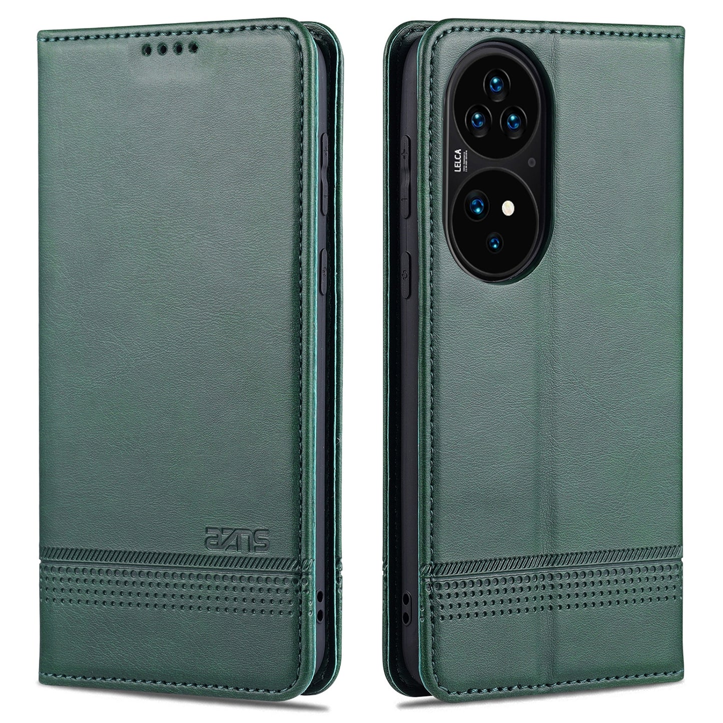 Huawei P50 Pro Leather Wallet Case with Card Holder & Magnetic Closure