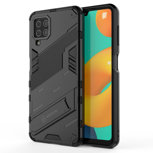 Samsung Galaxy M32 Shockproof Phone Case - Punk Armor 2-in-1 PC + TPU with Invisible Holder