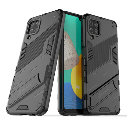 Samsung Galaxy M32 Shockproof Phone Case - Punk Armor 2-in-1 PC + TPU with Invisible Holder