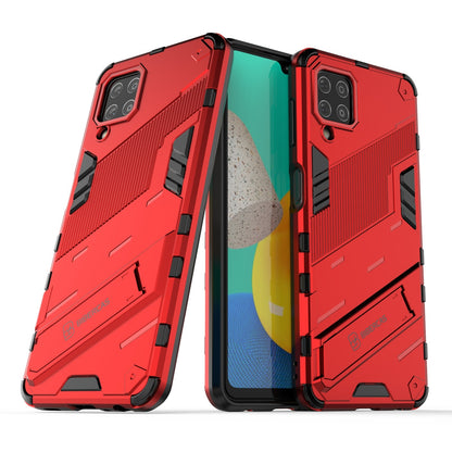 Samsung Galaxy M32 Shockproof Phone Case - Punk Armor 2-in-1 PC + TPU with Invisible Holder