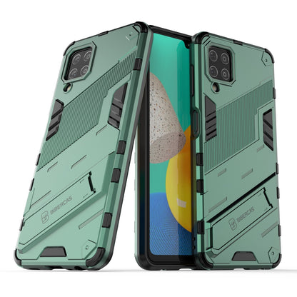 Samsung Galaxy M32 Shockproof Phone Case - Punk Armor 2-in-1 PC + TPU with Invisible Holder