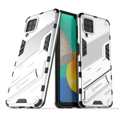 Samsung Galaxy M32 Shockproof Phone Case - Punk Armor 2-in-1 PC + TPU with Invisible Holder