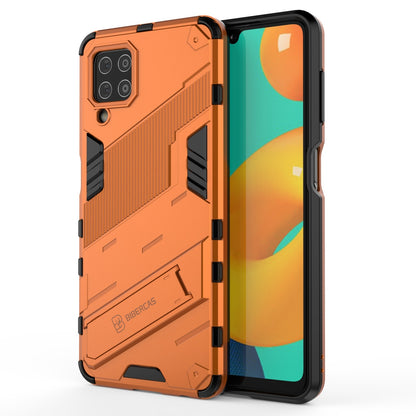 Samsung Galaxy M32 Shockproof Phone Case - Punk Armor 2-in-1 PC + TPU with Invisible Holder