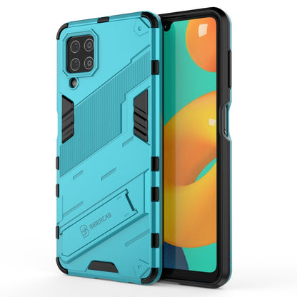 Samsung Galaxy M32 Shockproof Phone Case - Punk Armor 2-in-1 PC + TPU with Invisible Holder