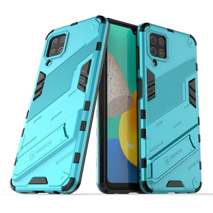 Samsung Galaxy M32 Shockproof Phone Case - Punk Armor 2-in-1 PC + TPU with Invisible Holder