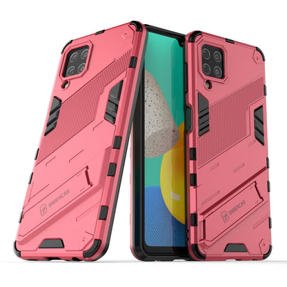 Samsung Galaxy M32 Shockproof Phone Case - Punk Armor 2-in-1 PC + TPU with Invisible Holder