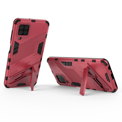 Samsung Galaxy M32 Shockproof Phone Case - Punk Armor 2-in-1 PC + TPU with Invisible Holder