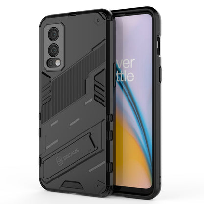 OnePlus Nord 2 5G Shockproof Phone Case - Punk Armor 2-in-1 PC + TPU with Invisible Holder