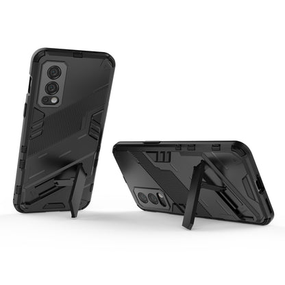 OnePlus Nord 2 5G Shockproof Phone Case - Punk Armor 2-in-1 PC + TPU with Invisible Holder
