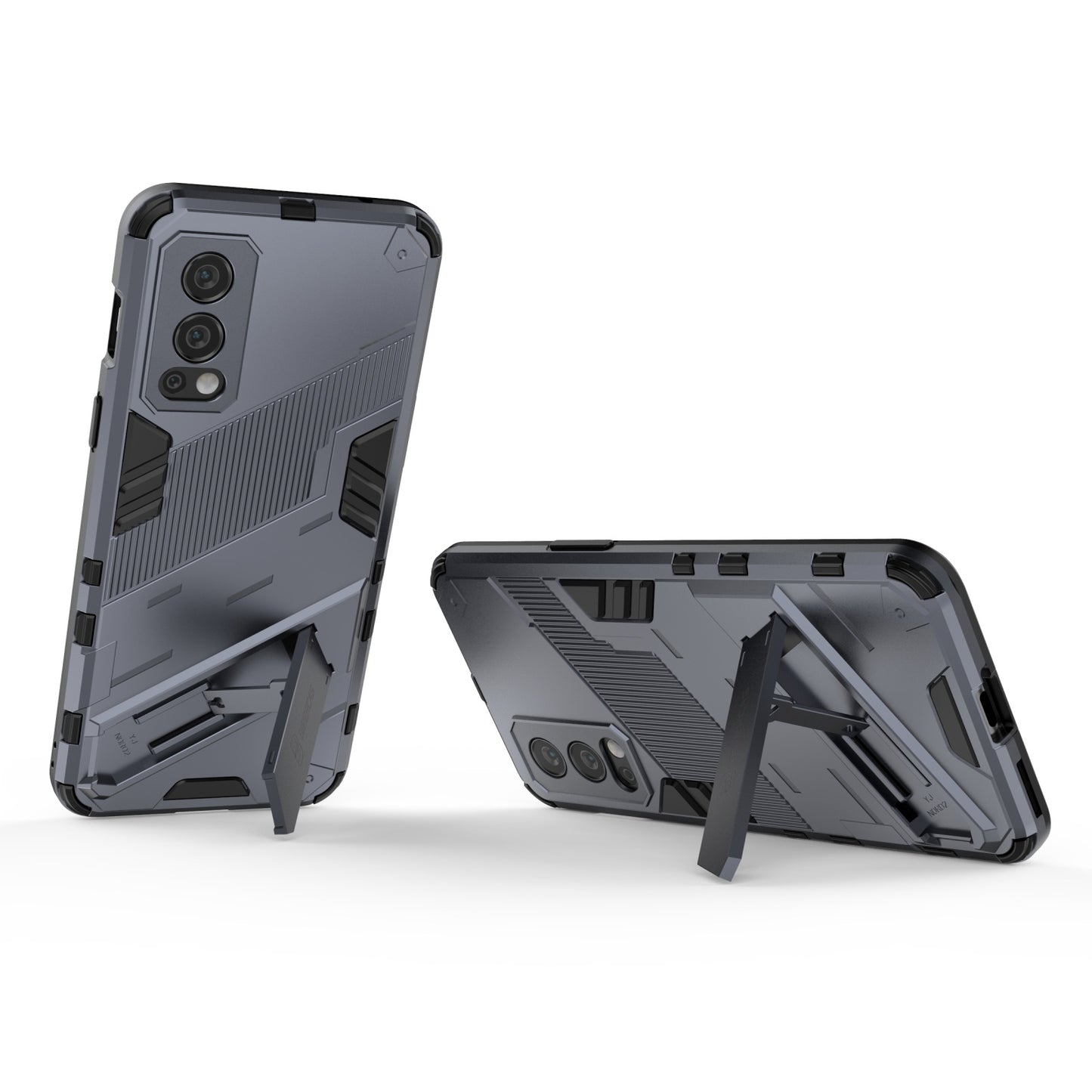 OnePlus Nord 2 5G Shockproof Phone Case - Punk Armor 2-in-1 PC + TPU with Invisible Holder