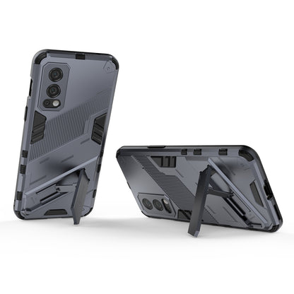 OnePlus Nord 2 5G Shockproof Phone Case - Punk Armor 2-in-1 PC + TPU with Invisible Holder