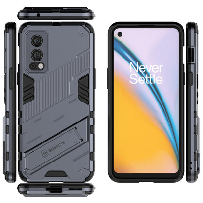 OnePlus Nord 2 5G Shockproof Phone Case - Punk Armor 2-in-1 PC + TPU with Invisible Holder