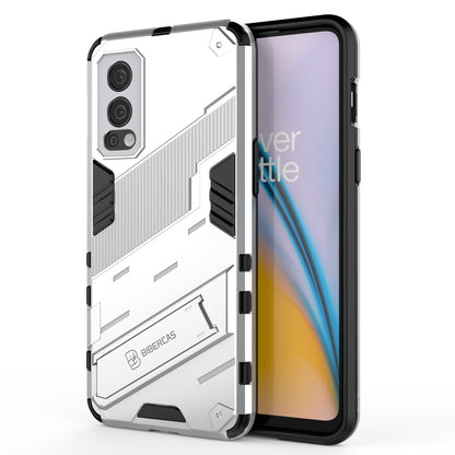 OnePlus Nord 2 5G Shockproof Phone Case - Punk Armor 2-in-1 PC + TPU with Invisible Holder