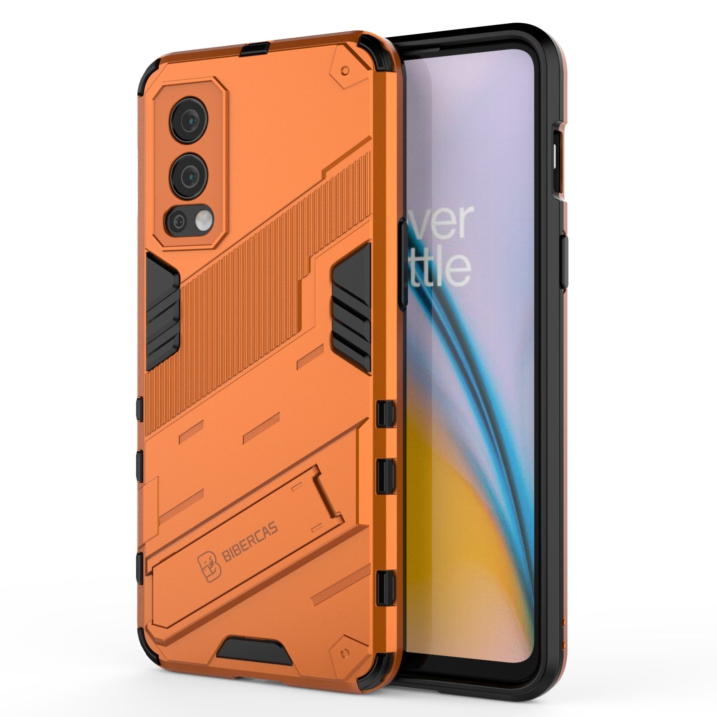 OnePlus Nord 2 5G Shockproof Phone Case - Punk Armor 2-in-1 PC + TPU with Invisible Holder