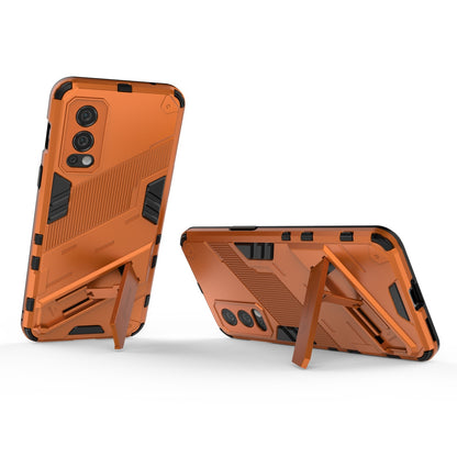 OnePlus Nord 2 5G Shockproof Phone Case - Punk Armor 2-in-1 PC + TPU with Invisible Holder