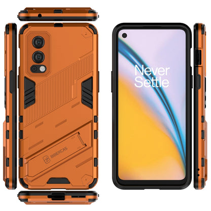 OnePlus Nord 2 5G Shockproof Phone Case - Punk Armor 2-in-1 PC + TPU with Invisible Holder