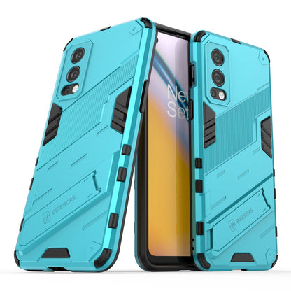 OnePlus Nord 2 5G Shockproof Phone Case - Punk Armor 2-in-1 PC + TPU with Invisible Holder