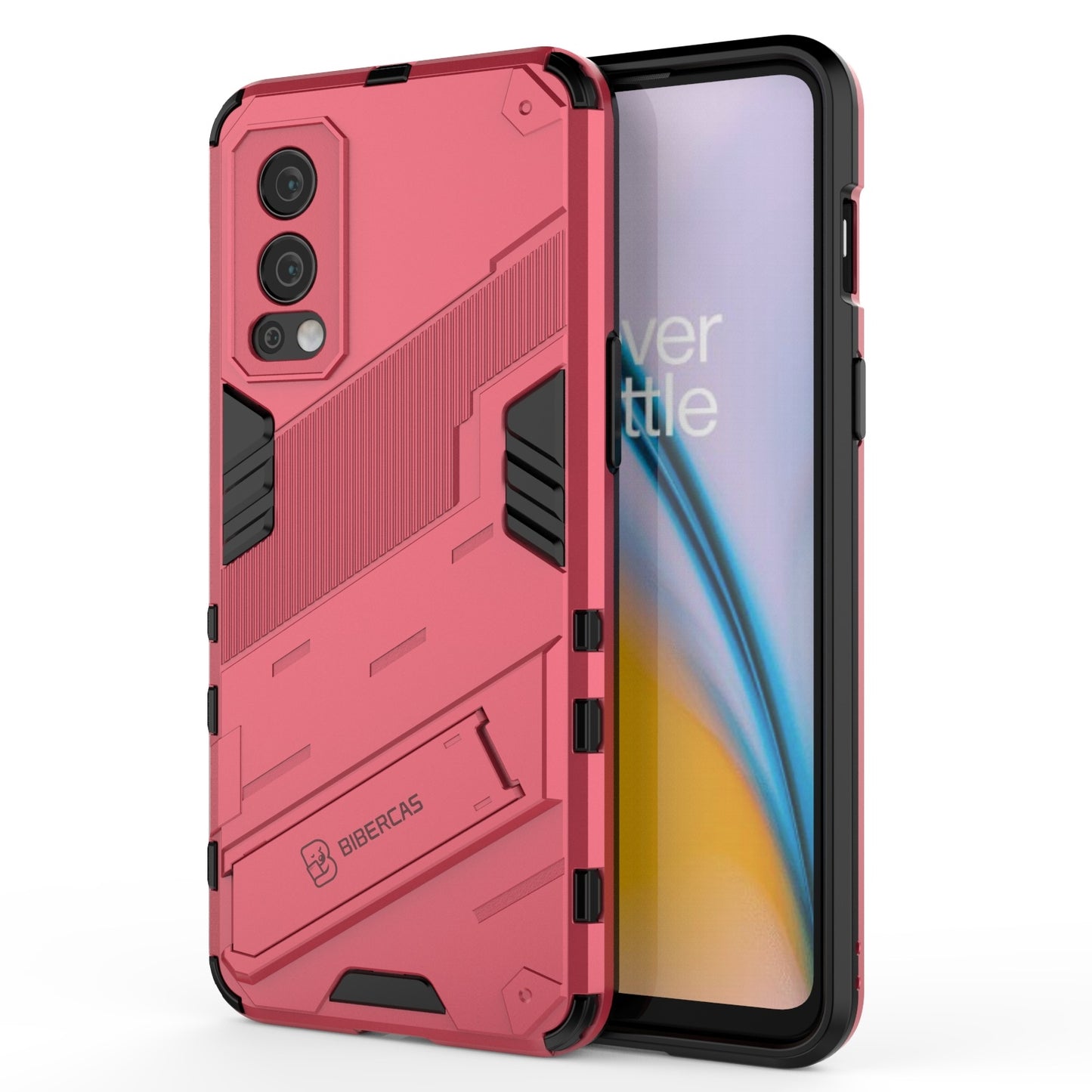 OnePlus Nord 2 5G Shockproof Phone Case - Punk Armor 2-in-1 PC + TPU with Invisible Holder