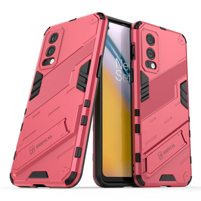 OnePlus Nord 2 5G Shockproof Phone Case - Punk Armor 2-in-1 PC + TPU with Invisible Holder