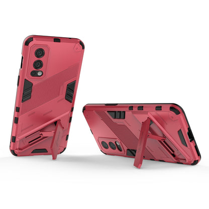 OnePlus Nord 2 5G Shockproof Phone Case - Punk Armor 2-in-1 PC + TPU with Invisible Holder