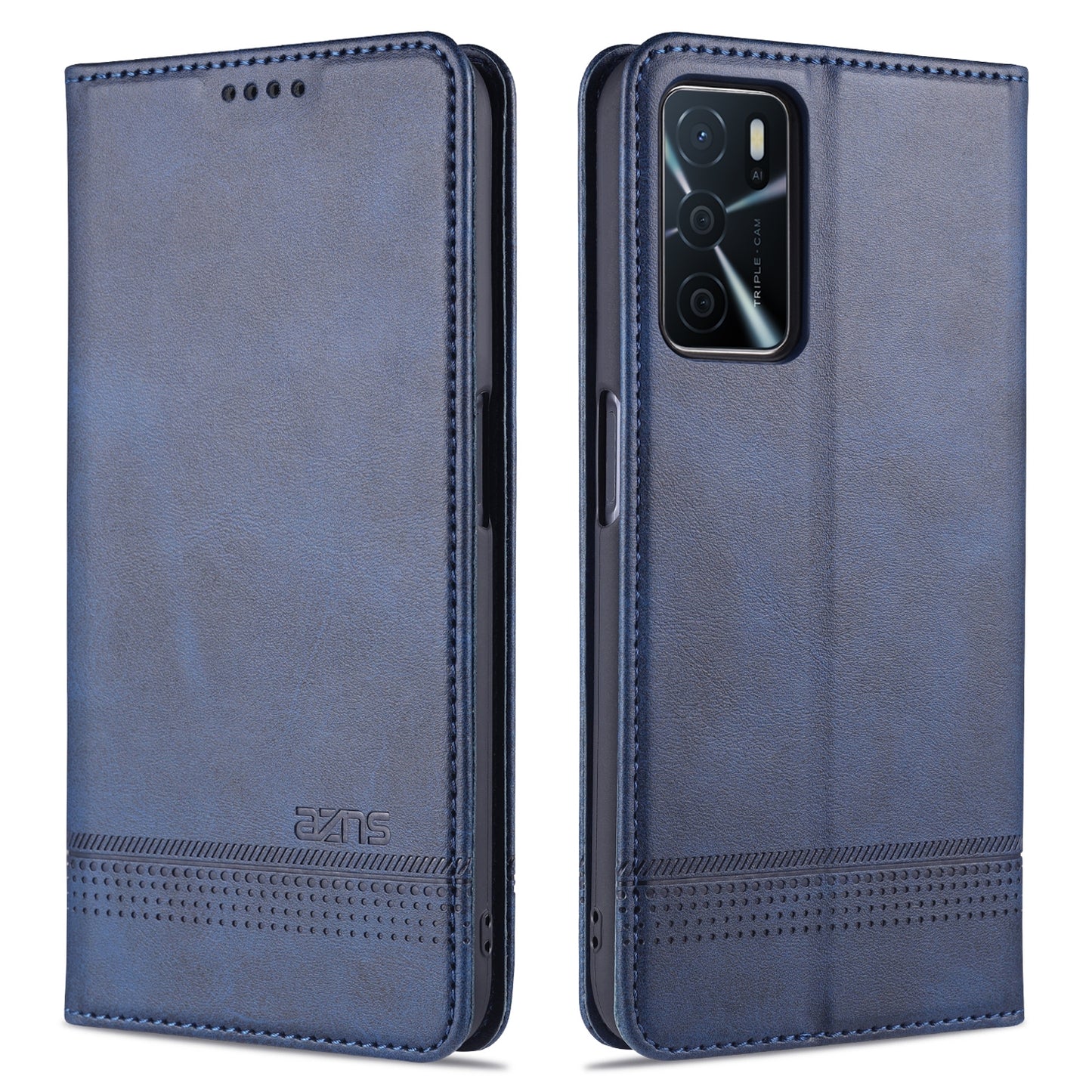 OPPO A16 Leather Wallet Case with Card Holder & Magnetic Closure