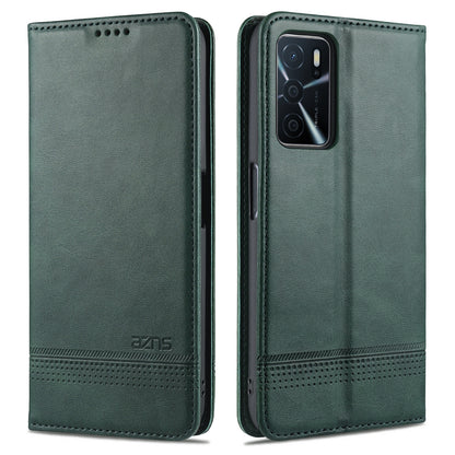 OPPO A16 Leather Wallet Case with Card Holder & Magnetic Closure