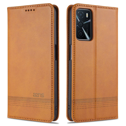 OPPO A16 Leather Wallet Case with Card Holder & Magnetic Closure