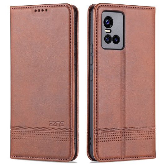 Vivo S10 Leather Wallet Case with Card Holder & Magnetic Closure