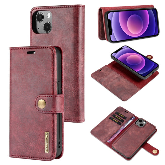 iPhone 13 Mini Leather Wallet Case - Detachable & Magnetic - Card Slots