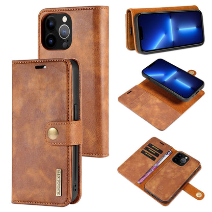 iPhone 13 Pro Leather Wallet Case - Detachable & Magnetic - Card Slots