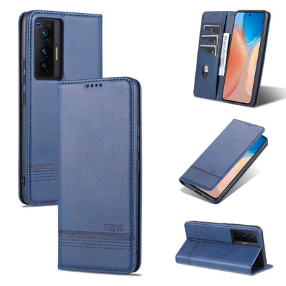 Vivo X70 Leather Wallet Case with Card Holder & Magnetic Closure