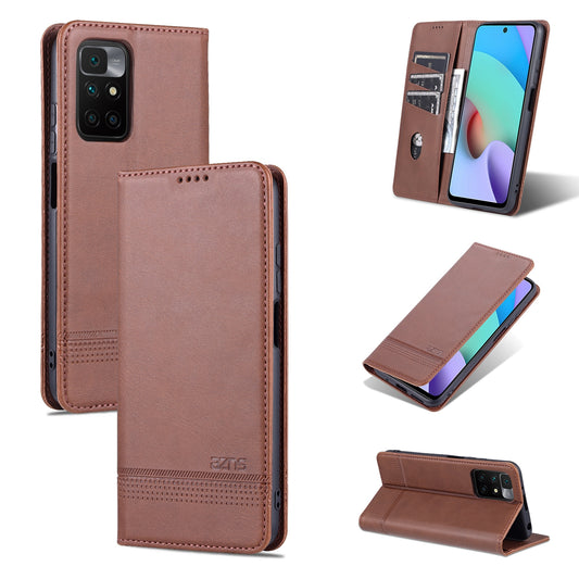 Xiaomi Redmi 10 Leather Wallet Case with Card Holder & Magnetic Closure