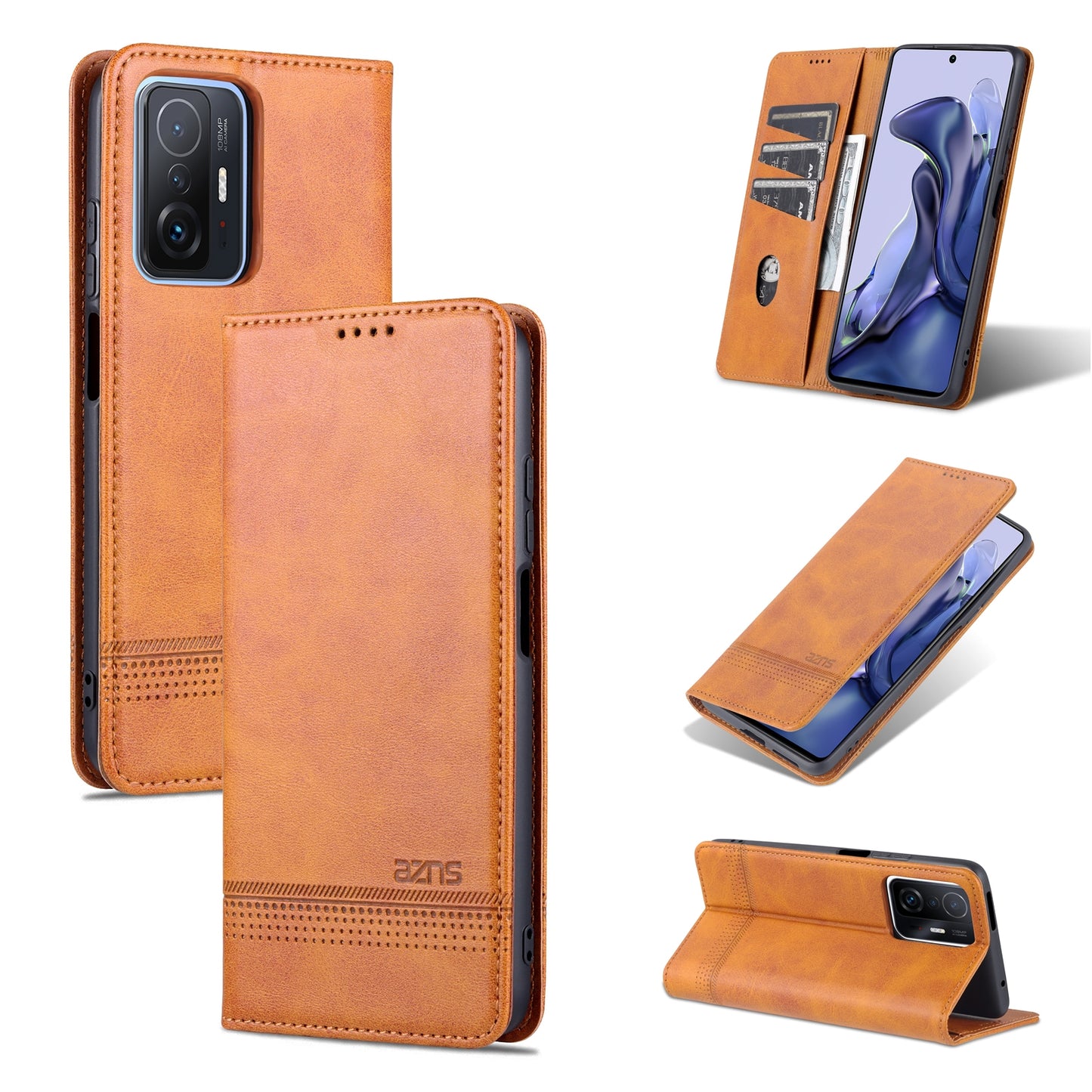 Xiaomi Mi 11T/11T Pro Leather Wallet Case with Card Holder & Magnetic Closure