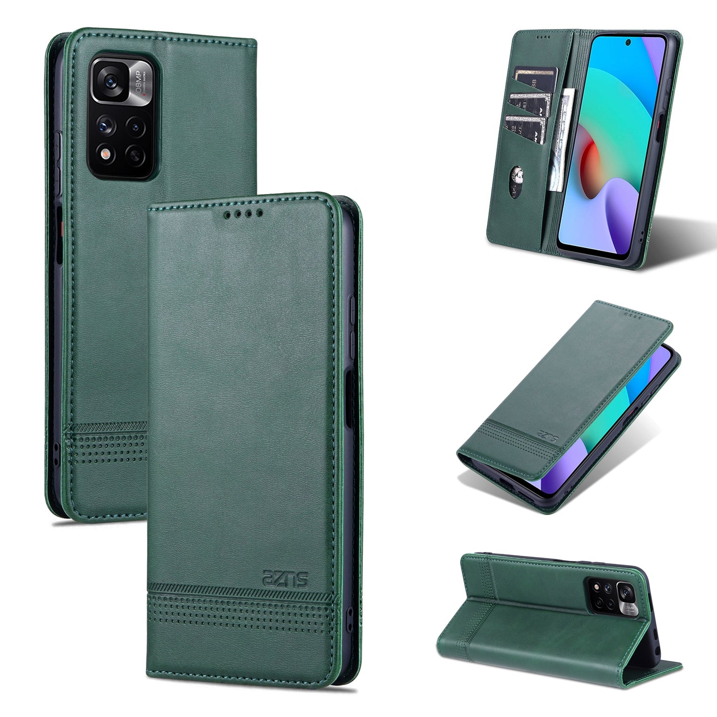 Xiaomi Redmi Note 11 Pro/Note 11 Pro+ Leather Wallet Case with Card Holder & Magnetic Closure