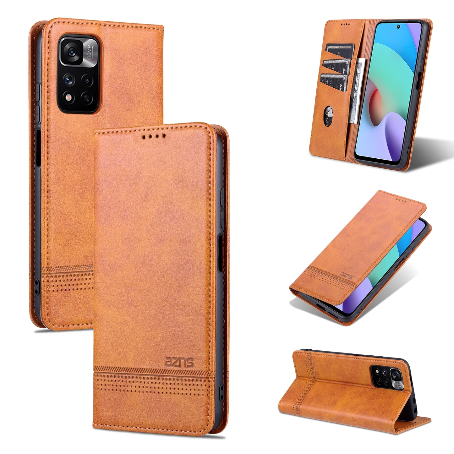 Xiaomi Redmi Note 11 Pro/Note 11 Pro+ Leather Wallet Case with Card Holder & Magnetic Closure