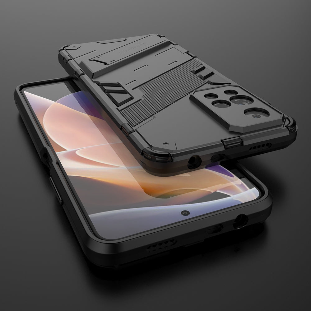 Xiaomi Redmi Note 11 Pro Shockproof Phone Case - Punk Armor 2-in-1 PC + TPU with Invisible Holder