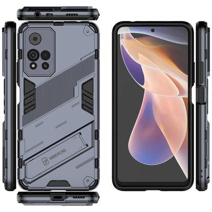 Xiaomi Redmi Note 11 Pro Shockproof Phone Case - Punk Armor 2-in-1 PC + TPU with Invisible Holder