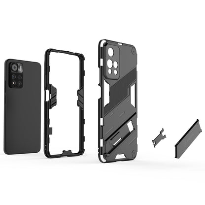 Xiaomi Redmi Note 11 Pro+ Shockproof Phone Case - Punk Armor 2-in-1 PC + TPU with Invisible Holder