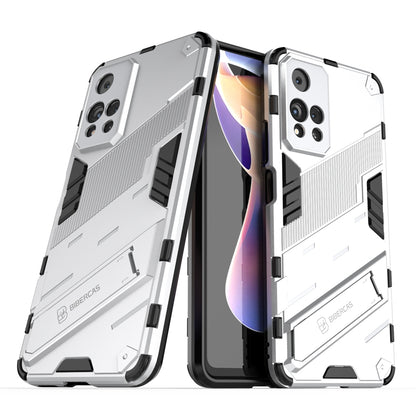 Xiaomi Redmi Note 11 Pro Shockproof Phone Case - Punk Armor 2-in-1 PC + TPU with Invisible Holder